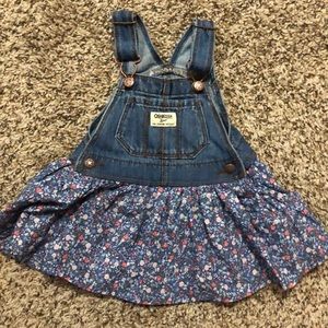 OshKosh Floral Skirt Overalls
